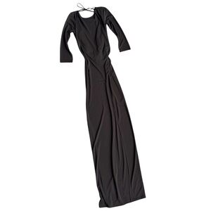 Black Open Back Maxi Dress